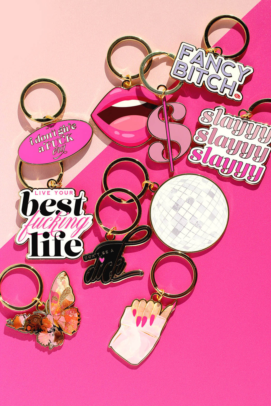 High quality Keychain Charm-Hot Pink