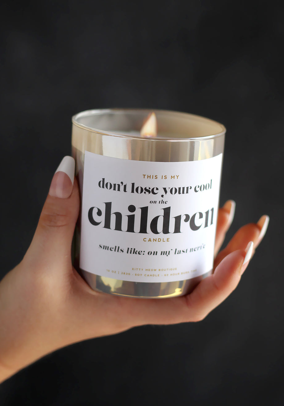 Don't Lose Your Cool On The Children, Funny Teacher Luxury Soy Candle –  Kitty Meow HQ