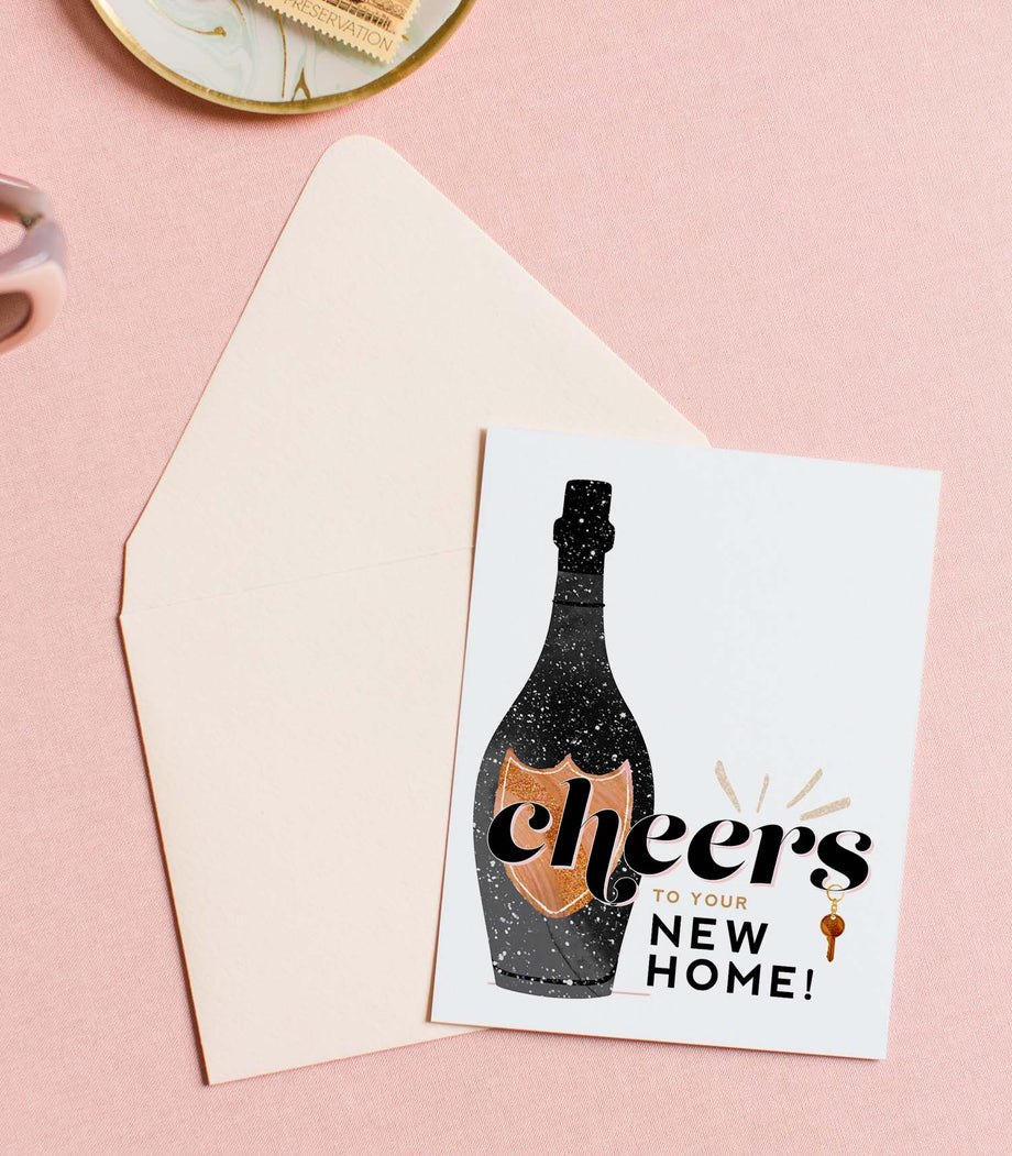 Cheers to Your New Home, Celebration Greeting Card Cheers to Your New Home, Celebration Greeting Card