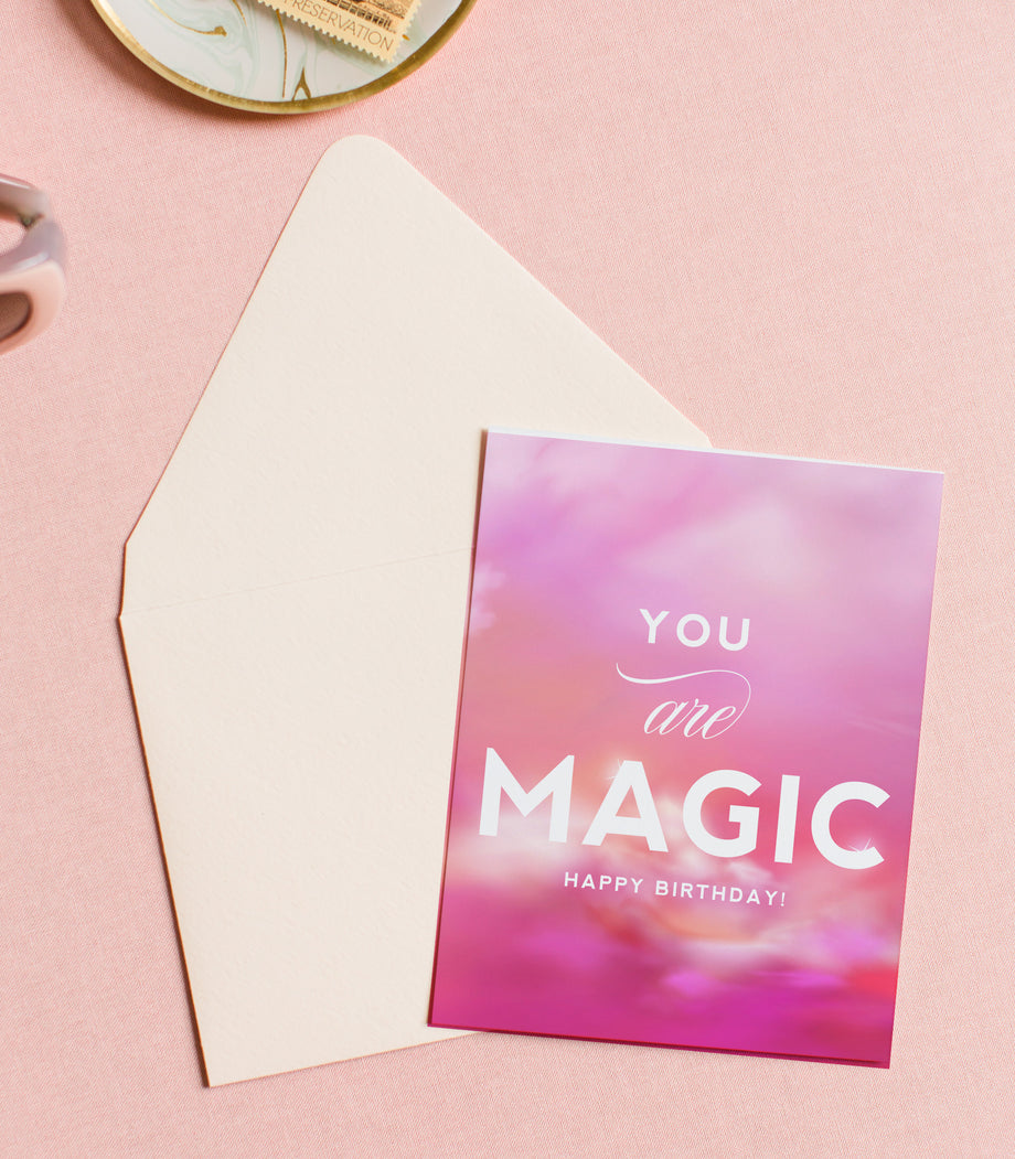 You Are Magic, Pink Barbie Happy Birthday Greeting Card You Are Magic, Pink Barbie Happy Birthday Greeting Card