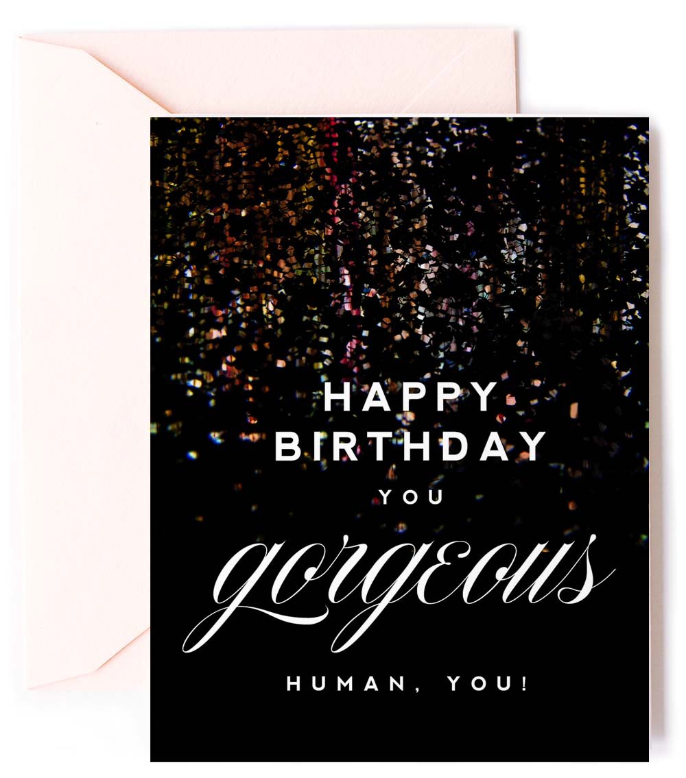 Happy Birthday Gorgeous - Stylish Birthday Card for Friends  – Kitty Meow  HQ