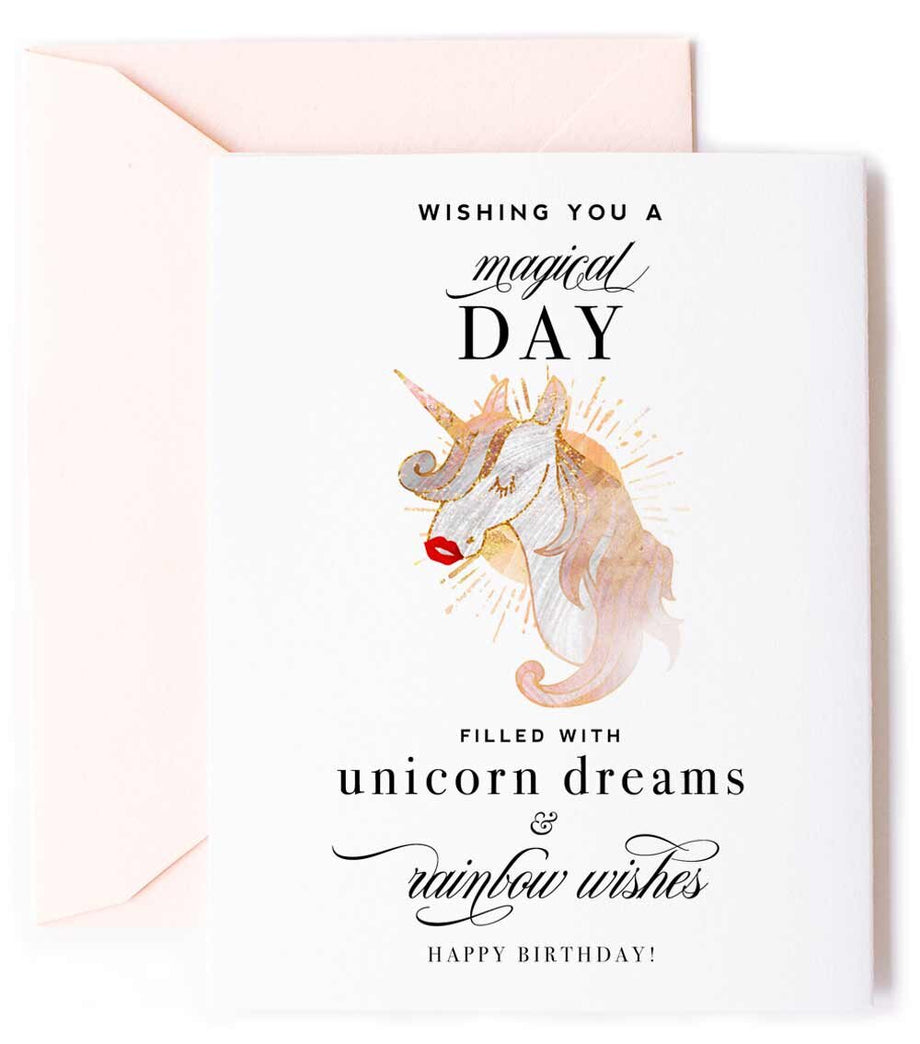 Magical Rainbow, Inspirational Birthday Greeting Card Magical Rainbow, Inspirational Birthday Greeting Card