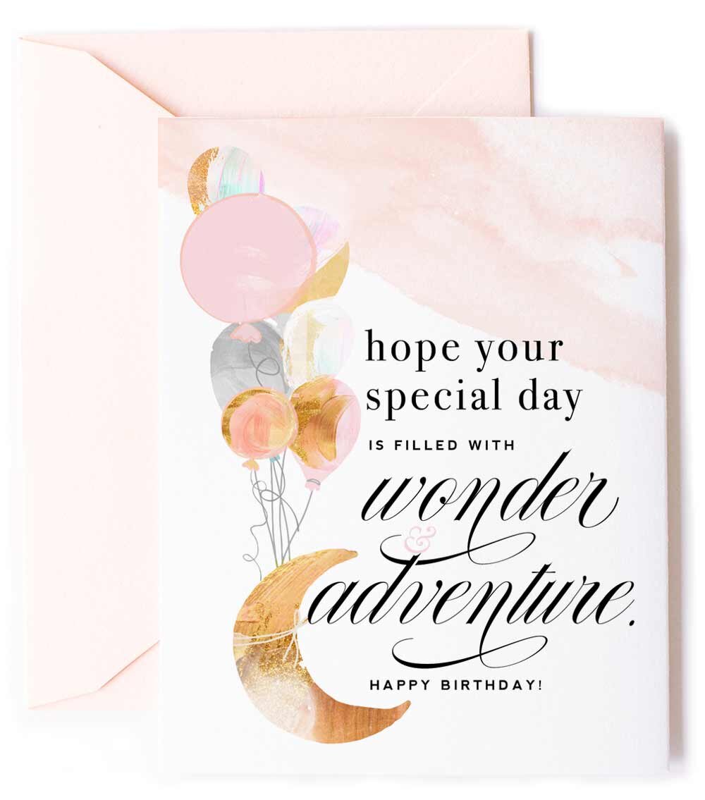 Happy Birthday Greeting Card | Birthday for Her | Balloons Card