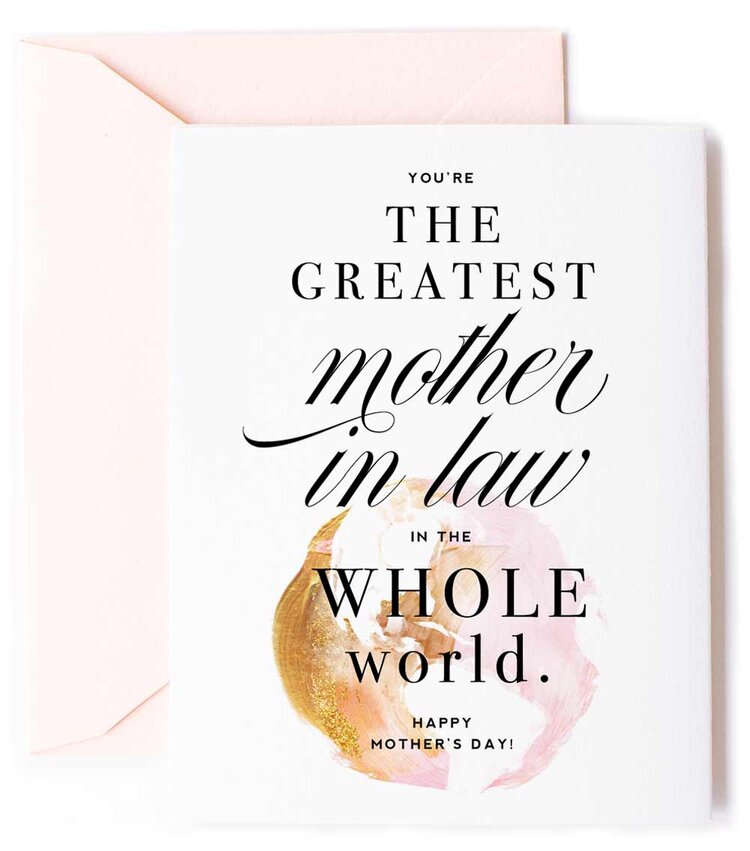 Greatest Mother In Law - Mother's Day Card – Kitty Meow HQ