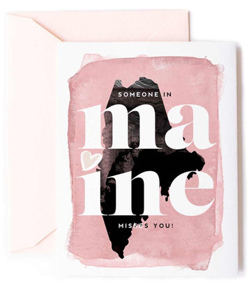 Maine Misses You, Thinking of You Love Card Maine Misses You, Thinking of You Love Card