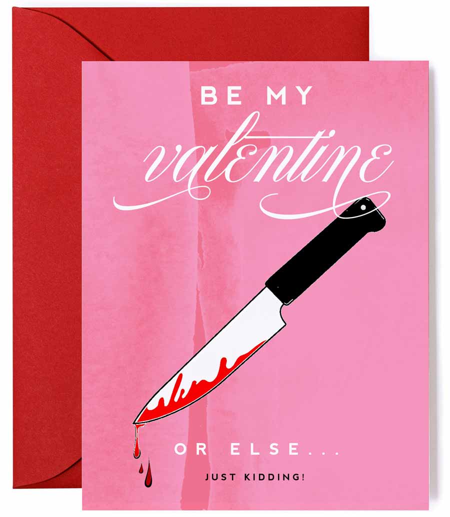 Be My Valentine Knife - Funny Valentine's Day Card – Kitty Meow HQ