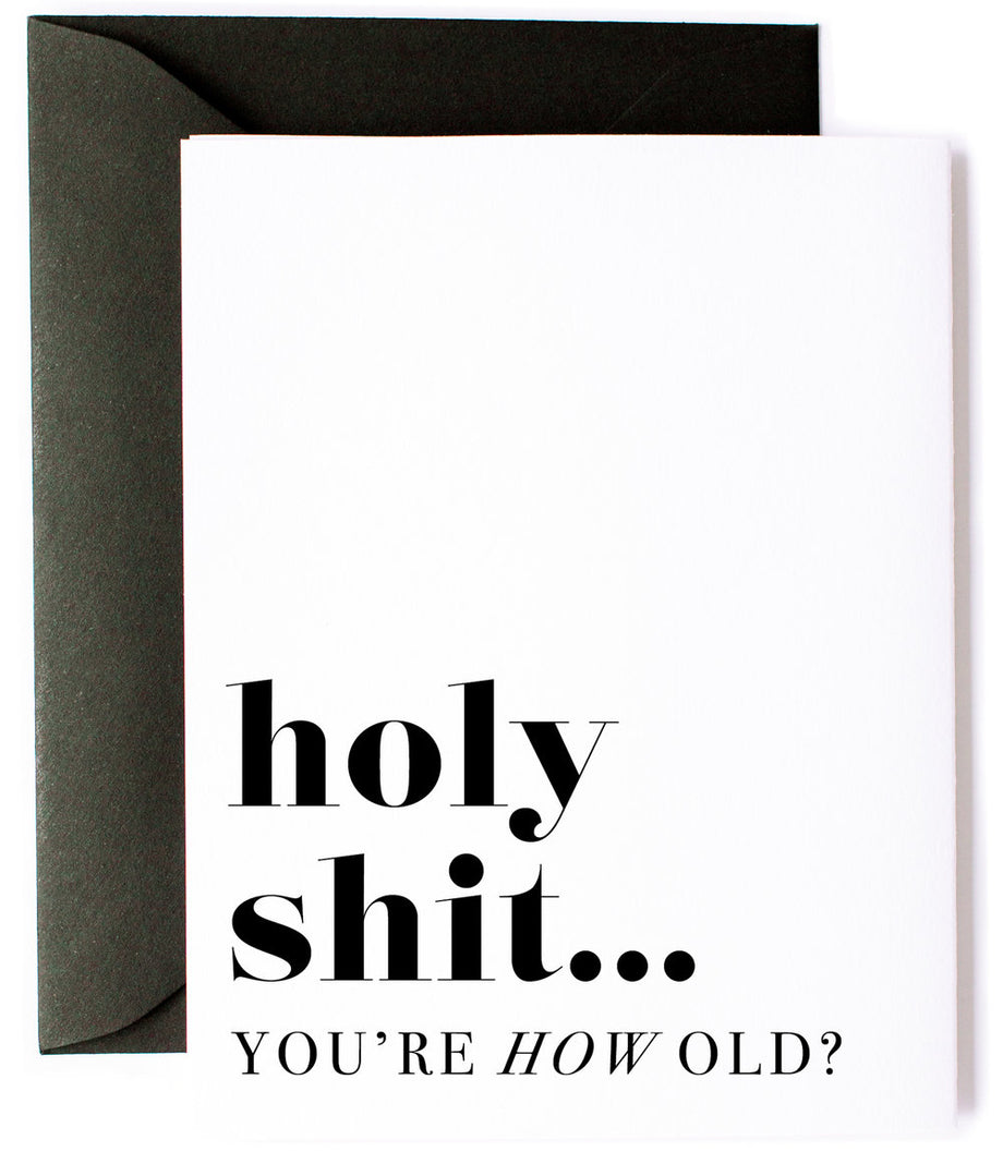 Holy Shit. Funny Birthday Greeting Card Holy Shit. Funny Birthday Greeting Card