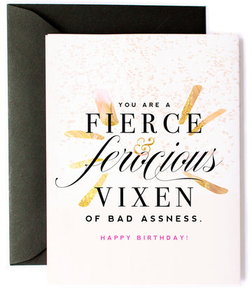 Happy Birthday Gorgeous - Stylish Birthday Card for Friends  – Kitty Meow  HQ
